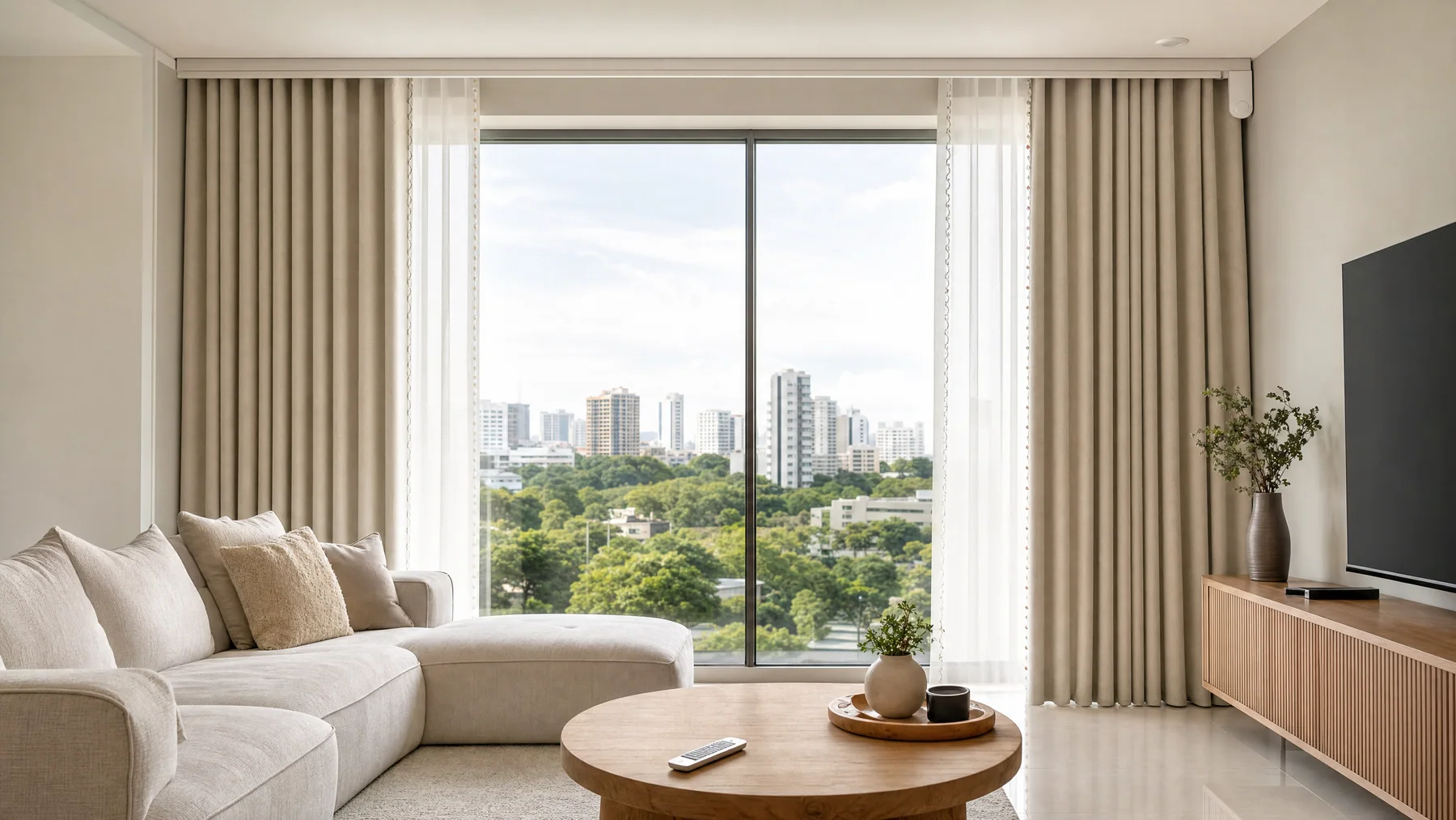 Smart curtain installation Singapore motorised curtain setup