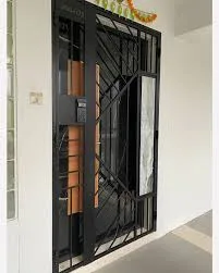 HDB metal gates digital lock installation