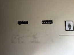 TV Bracket Scars wall hole repair