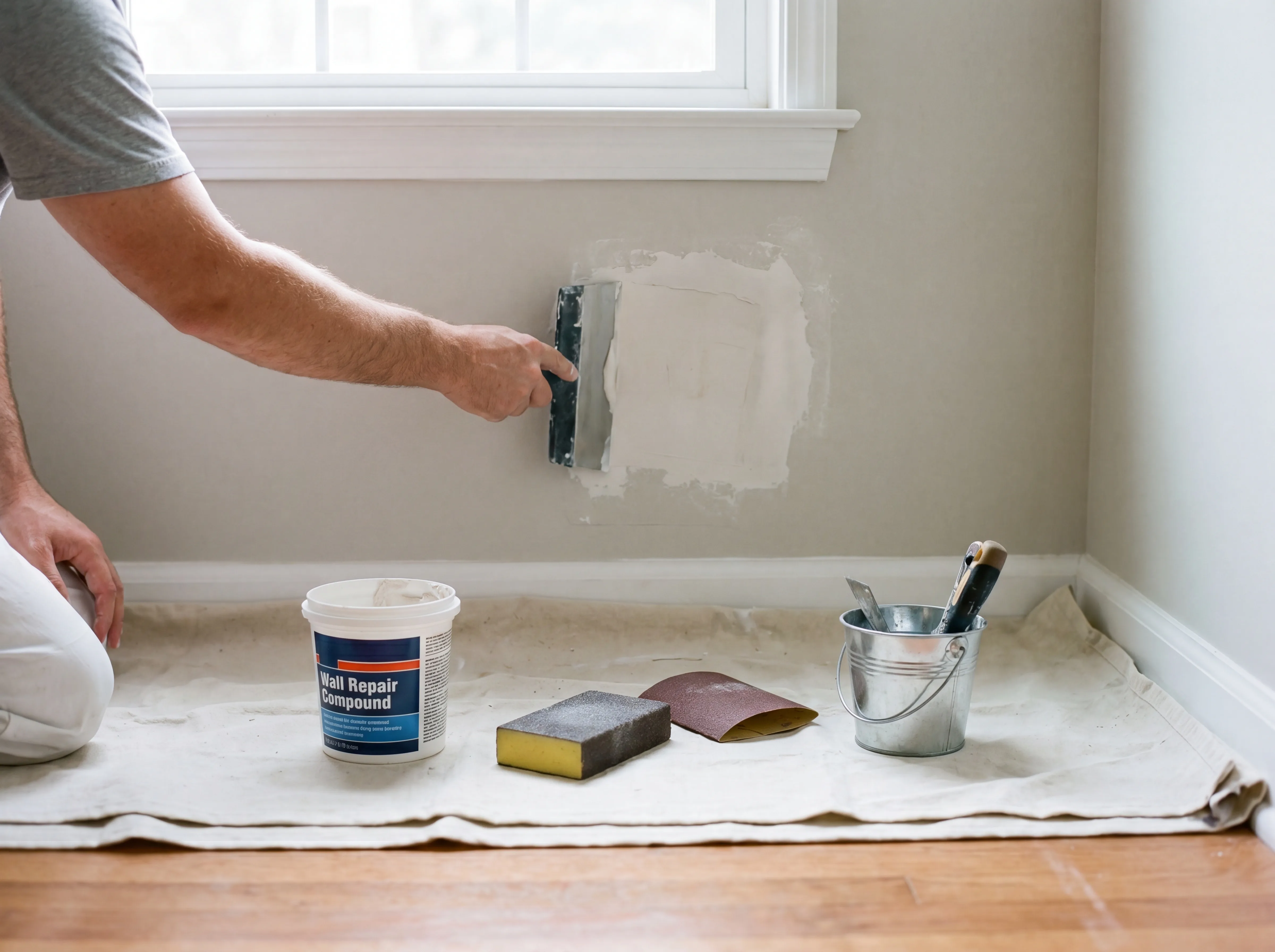 Choose a slot. We repair the damage cleanly, blend the surface, and clean up before leaving. service photo
