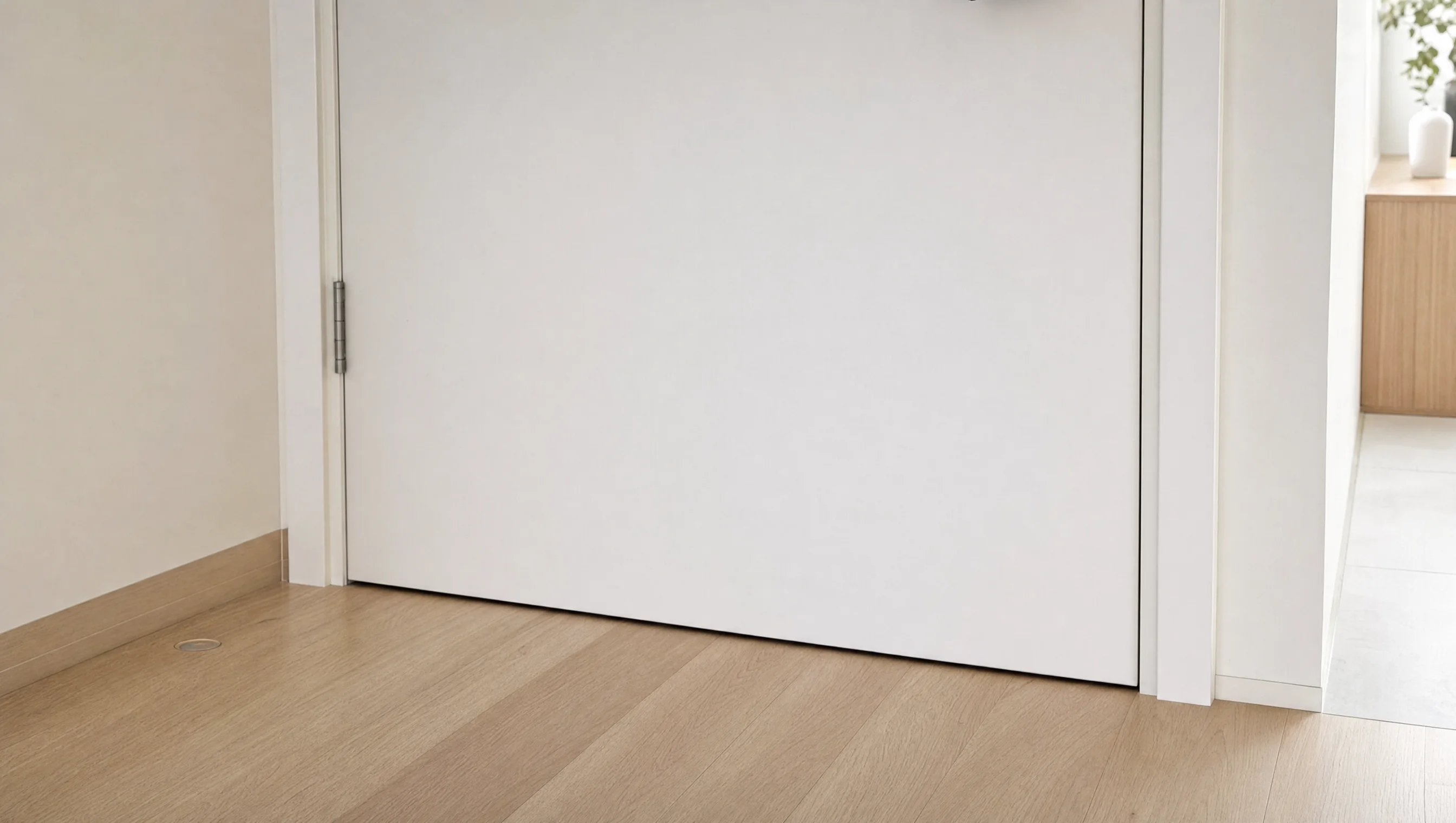 Door before cat door installation