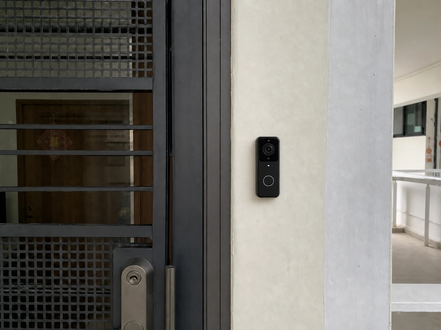 Singapore home entrance after smart doorbell installation