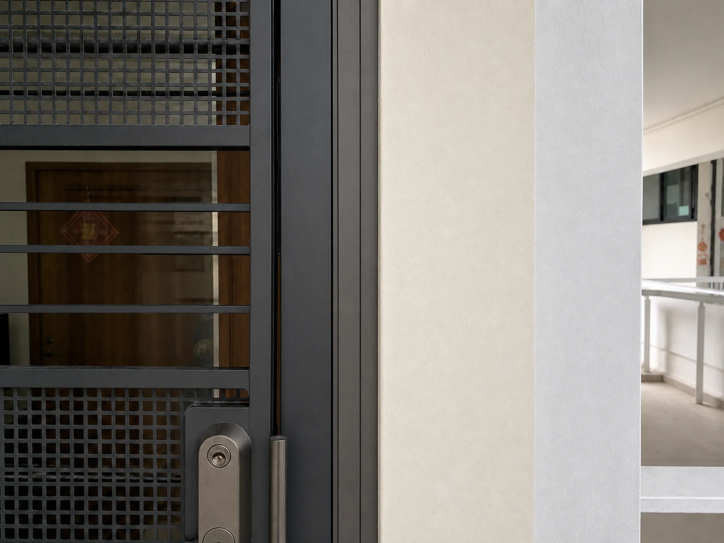 Singapore home entrance before smart doorbell installation