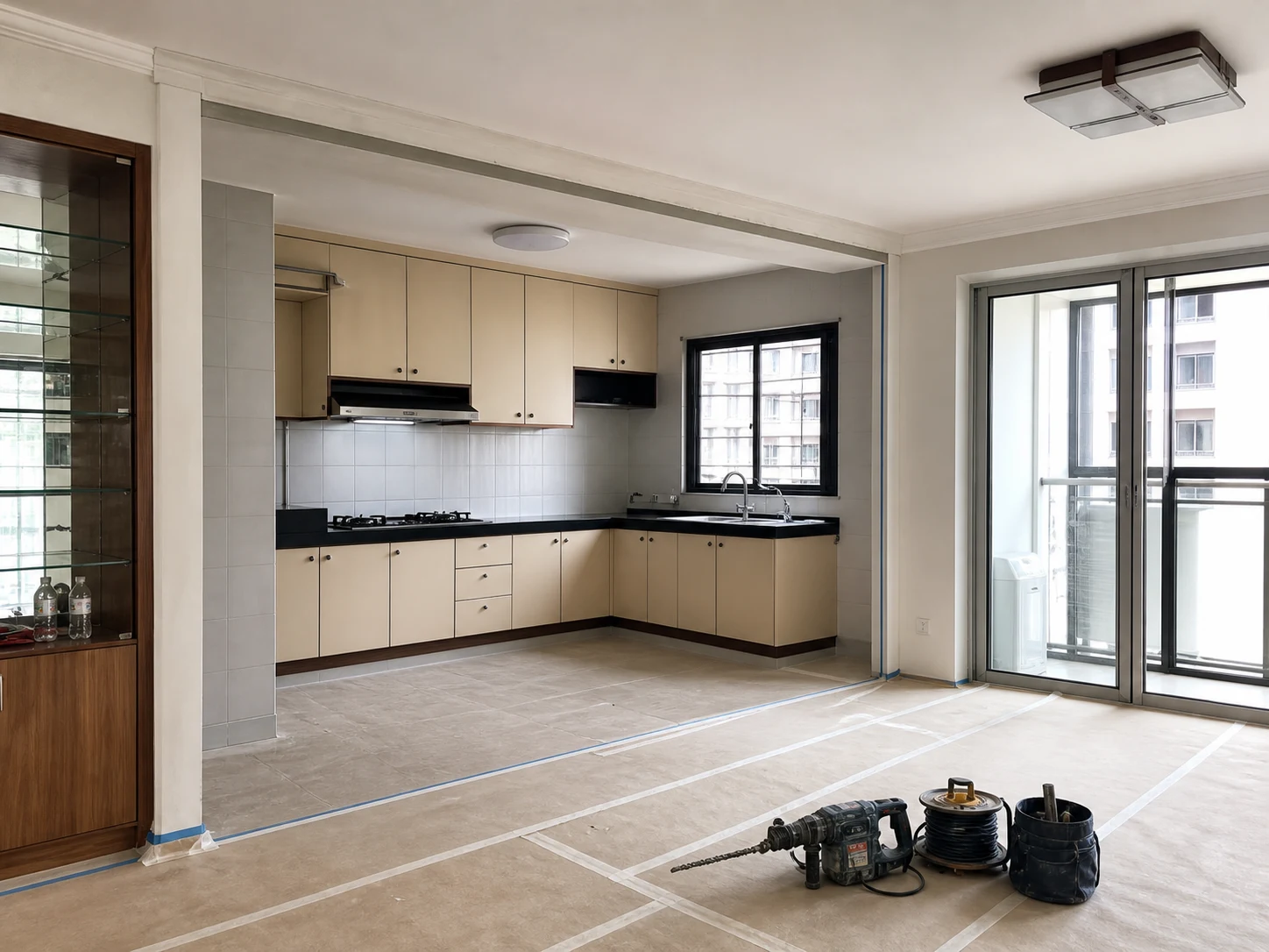 Singapore home after wall hacking opens the layout