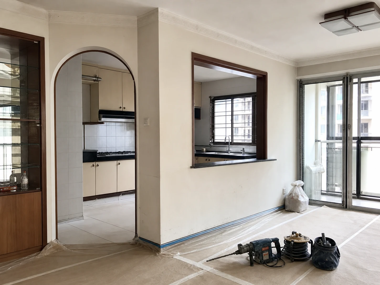 Singapore home before wall hacking